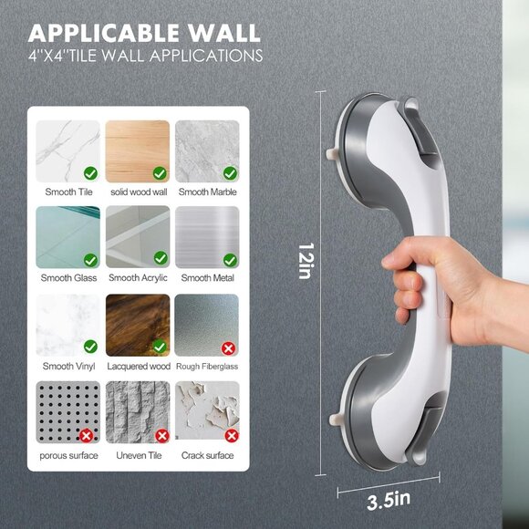 Yeonmi Shower Foot Rest, Shower Stool with Powerful Suction - Picture 2 of 7